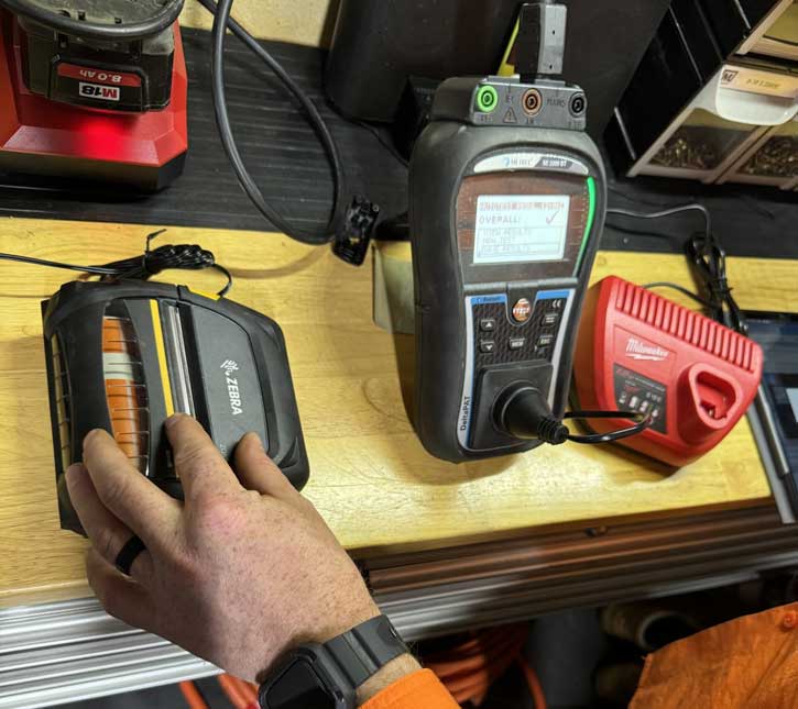 Electrical equipment testing and tagging services by TALR