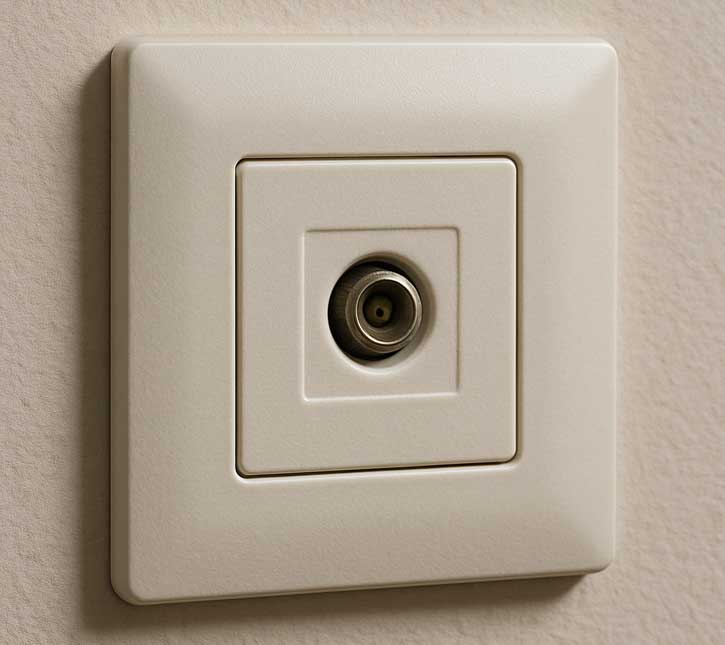 tv antenna wall socket install by TALR Electrical Services Perth