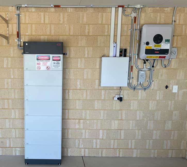 Solar inverter and battery install by TALR Electrical Services